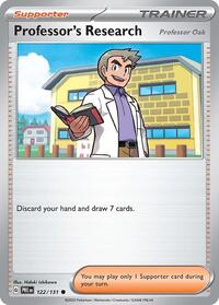 Catalog image | Professor's Research [Professor Oak] - 122/131 - SV: Prismatic Evolutions | SV: Prismatic Evolutions | 122/131
