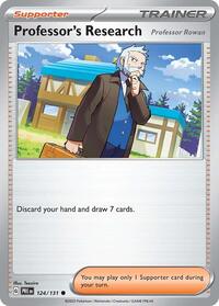 Catalog image | Professor's Research [Professor Rowan] - 124/131 - SV: Prismatic Evolutions | SV: Prismatic Evolutions | 124/131
