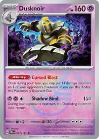 Dusknoir (Poke Ball Pattern) - 037/131 - Rare - SV: Prismatic Evolutions