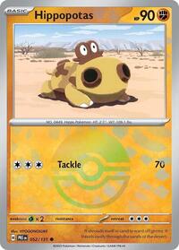 Hippopotas (Poke Ball Pattern) - 052/131 - Common - SV: Prismatic Evolutions