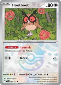 Hoothoot (Poke Ball Pattern) - 077/131 - Common - SV: Prismatic Evolutions