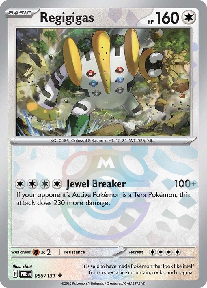 Regigigas (Master Ball Pattern) (086/131) Uncommon (PRE)