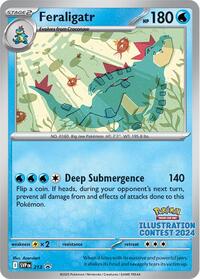 Catalog image | Feraligatr (Illustration Contest 2024) - 213 - SV: Scarlet & Violet Promo Cards | SV: Scarlet & Violet Promo Cards | 213