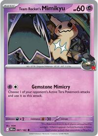 Catalog image | Team Rocket's Mimikyu - 087/182 - Destined Rivals | Destined Rivals | 087/182