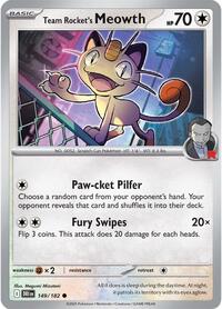 Catalog image | Team Rocket's Meowth - 149/182 - Destined Rivals | Destined Rivals | 149/182