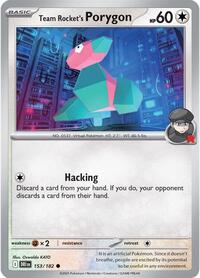 Catalog image | Team Rocket's Porygon - 153/182 - Destined Rivals | Destined Rivals | 153/182