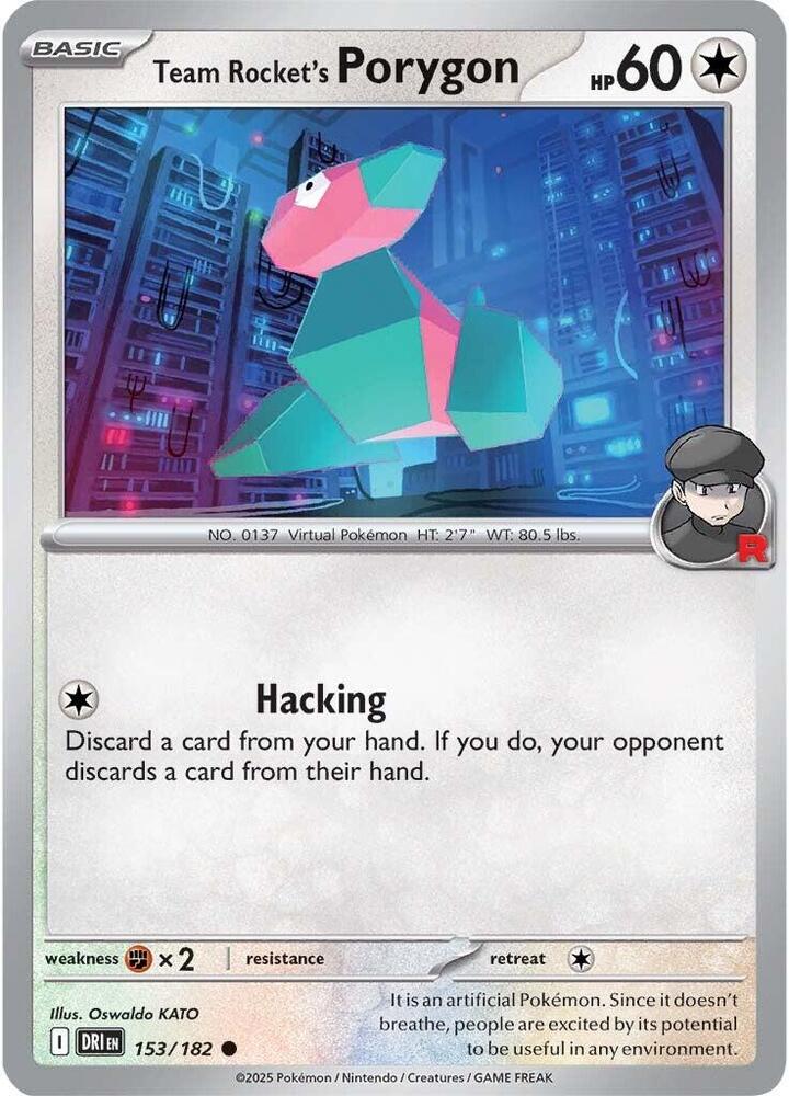 Team Rocket's Porygon (153/182) Common (DRI)