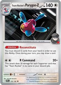 Catalog image | Team Rocket's Porygon-Z - 155/182 - Destined Rivals | Destined Rivals | 155/182