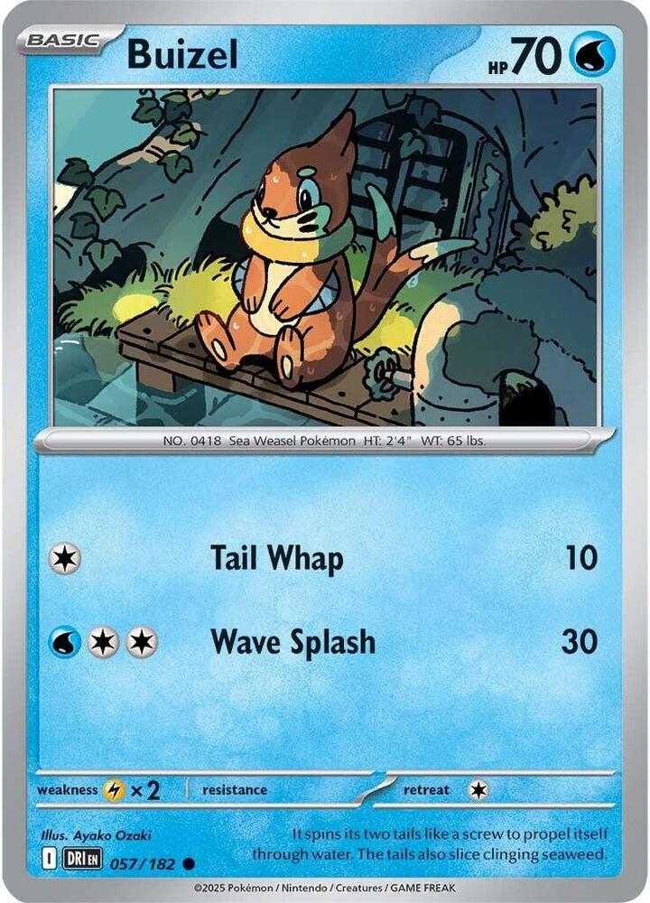 Buizel (057/182) Common (DRI) (Reverse Holofoil)