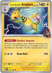 Catalog image | Team Rocket's Ampharos - 074/182 - Destined Rivals | Destined Rivals | 074/182