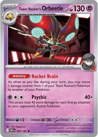 Catalog image | Team Rocket's Orbeetle - 089/182 - Destined Rivals | Destined Rivals | 089/182