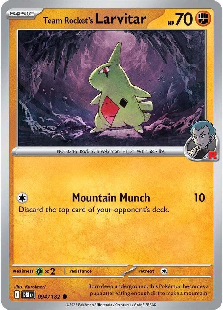 Team Rocket's Larvitar (094/182) Common (DRI)