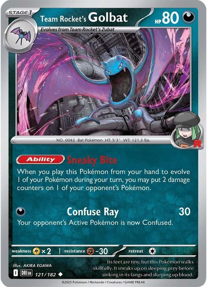 Team Rocket's Golbat (121/182) Uncommon (DRI)