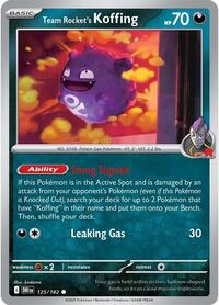 Catalog image | Team Rocket's Koffing - 125/182 - Destined Rivals | Destined Rivals | 125/182