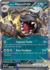 Catalog image | Arven's Mabosstiff ex - 139/182 - Destined Rivals | Destined Rivals | 139/182