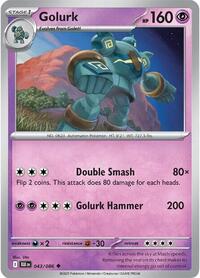 Catalog image | Golurk - 043/086 - SV: Black Bolt | SV: Black Bolt | 043/086