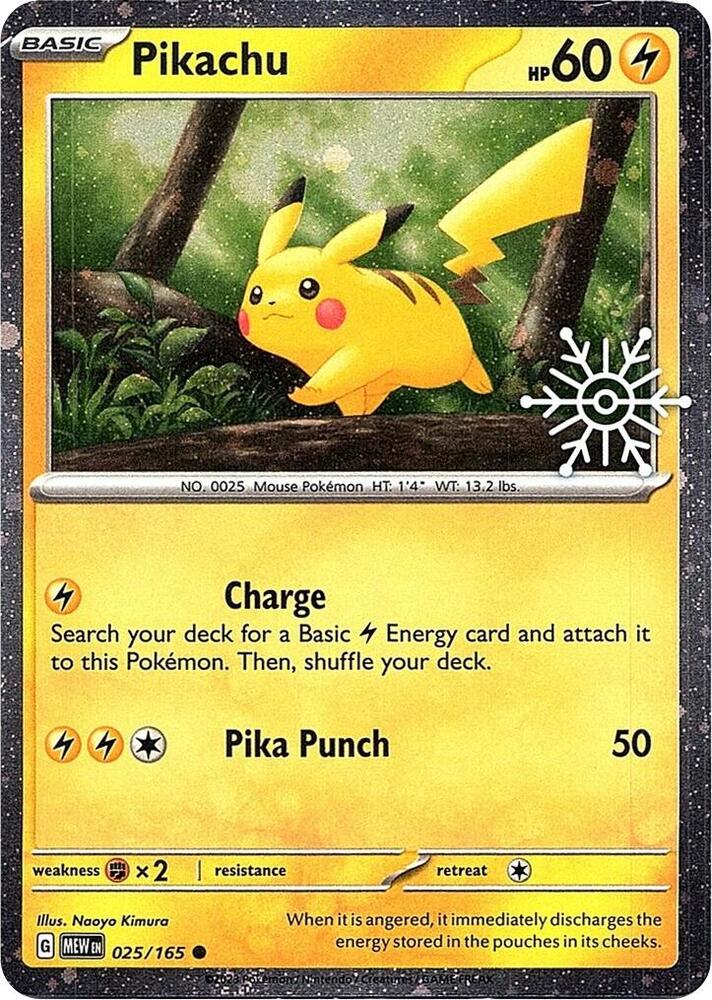 Pikachu (Holiday Calendar) (025/165) Common (MCAP)