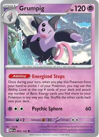 Catalog image | Grumpig - 063/132 - ME01: Mega Evolution | ME01: Mega Evolution | 063/132
