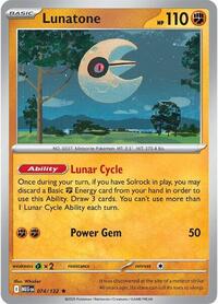 Catalog image | Lunatone - 074/132 - ME01: Mega Evolution | ME01: Mega Evolution | 074/132