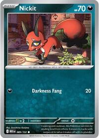 Catalog image | Nickit - 089/132 - ME01: Mega Evolution | ME01: Mega Evolution | 089/132