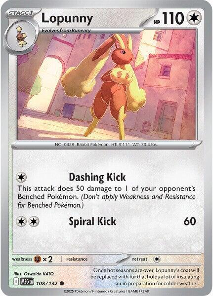 Lopunny (108/132) Common (MEG) (Reverse Holofoil)