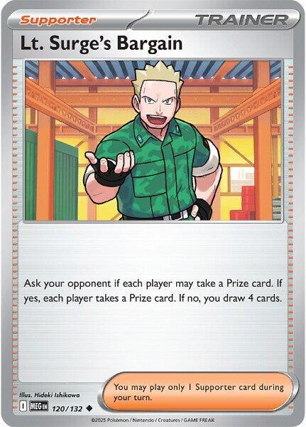 Lt. Surge's Bargain (120/132) Uncommon (MEG) (Reverse Holofoil)
