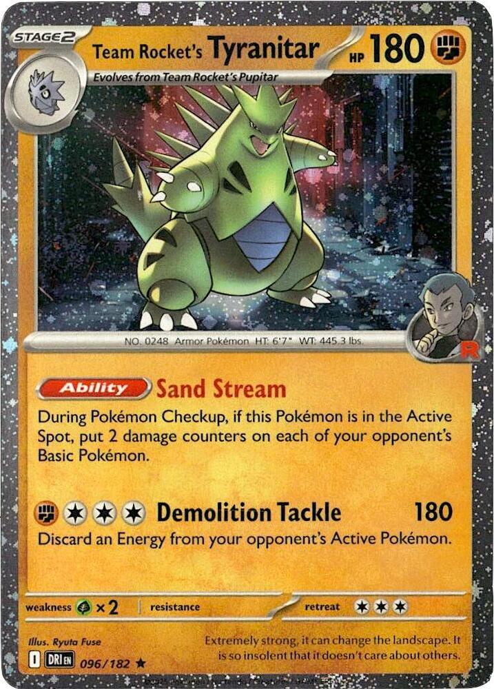 Team Rocket's Tyranitar (Cosmos Holo) (096/182) Promo (MCAP)