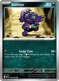 Catalog image | Sableye - 059/094 - ME02: Phantasmal Flames | ME02: Phantasmal Flames | 059/094