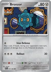 Catalog image | Bronzor - 071/094 - ME02: Phantasmal Flames | ME02: Phantasmal Flames | 071/094