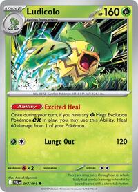Catalog image | Ludicolo - 007/094 - ME02: Phantasmal Flames | ME02: Phantasmal Flames | 007/094