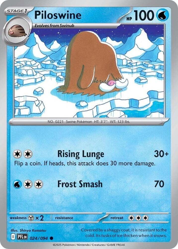 Piloswine (024/094) Common (PFL) (Reverse Holofoil)
