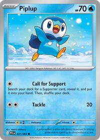 Catalog image | Piplup - 027/094 - ME02: Phantasmal Flames | ME02: Phantasmal Flames | 027/094