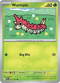Catalog image | Wurmple - 011/217 - ME: Ascended Heroes | ME: Ascended Heroes | 011/217