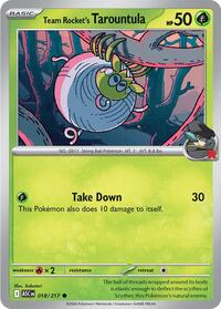 Catalog image | Team Rocket's Tarountula - 018/217 - ME: Ascended Heroes | ME: Ascended Heroes | 018/217