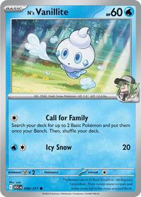 Catalog image | N's Vanillite - 049/217 - ME: Ascended Heroes | ME: Ascended Heroes | 049/217