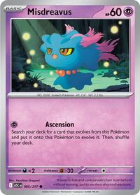 Catalog image | Misdreavus - 085/217 - ME: Ascended Heroes | ME: Ascended Heroes | 085/217