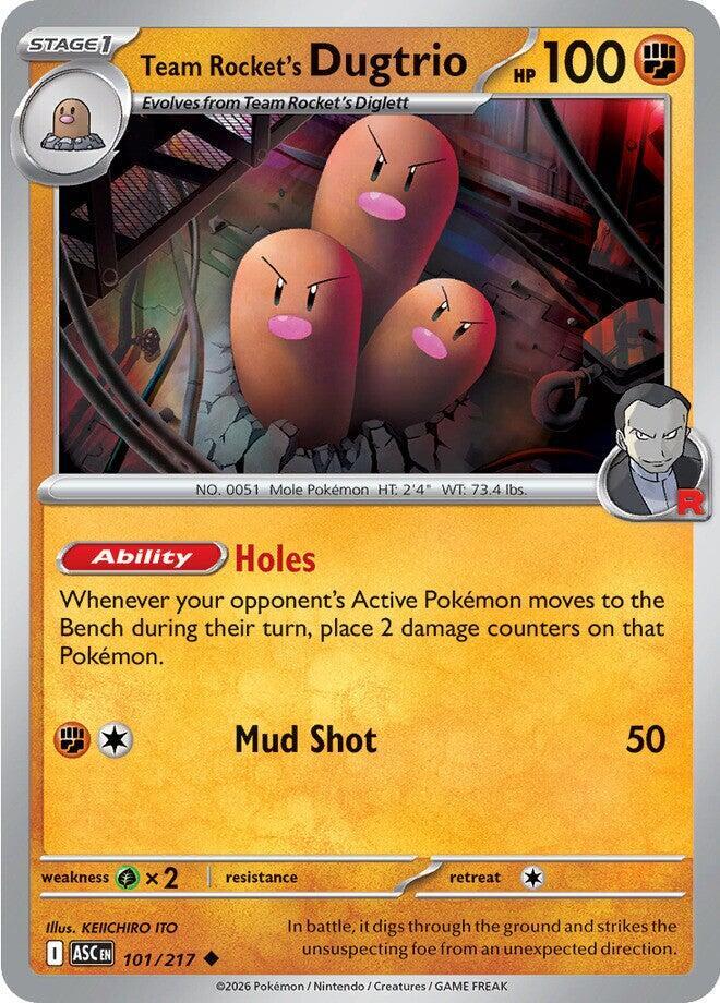 Team Rocket's Dugtrio (101/217) Uncommon (ASC)