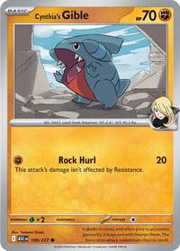 Catalog image | Cynthia's Gible - 109/217 - ME: Ascended Heroes | ME: Ascended Heroes | 109/217