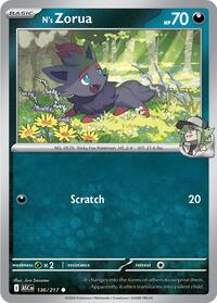 Catalog image | N's Zorua - 136/217 - ME: Ascended Heroes | ME: Ascended Heroes | 136/217