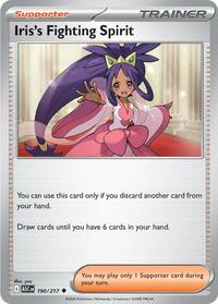 Catalog image | Iris's Fighting Spirit - 190/217 - ME: Ascended Heroes | ME: Ascended Heroes | 190/217