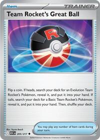 Catalog image | Team Rocket's Great Ball - 205/217 - ME: Ascended Heroes | ME: Ascended Heroes | 205/217
