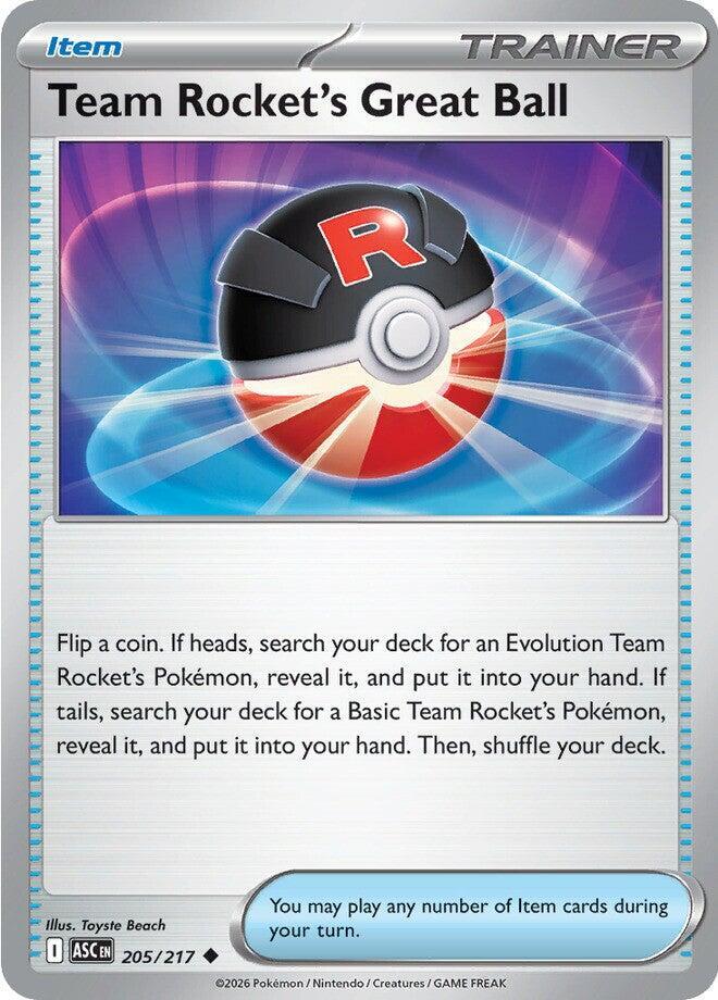 Team Rocket's Great Ball (205/217) Uncommon (ASC)
