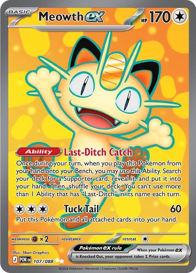 Meowth ex (107/088) Ultra Rare (POR)