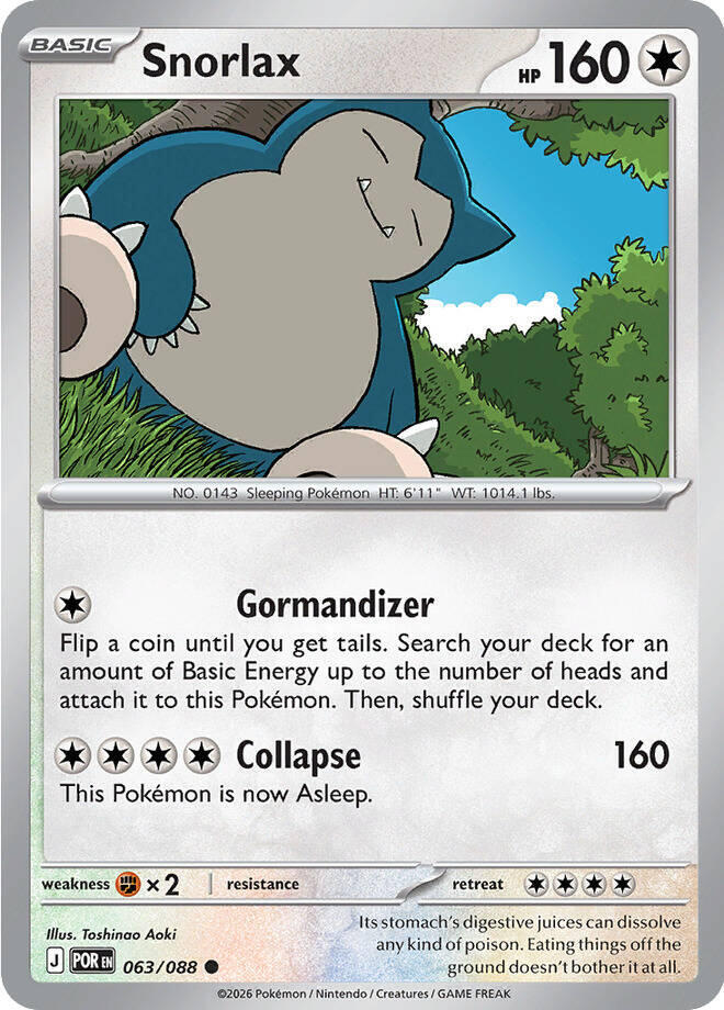Snorlax (063/088) Common (POR)