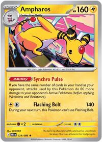 Catalog image | Ampharos - 029/086 - ME04: Chaos Rising | ME04: Chaos Rising | 029/086