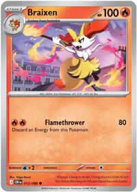 Catalog image | Braixen - 012/086 - ME04: Chaos Rising | ME04: Chaos Rising | 012/086
