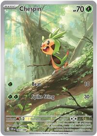 Chespin - 087/086 - Illustration Rare - ME04: Chaos Rising