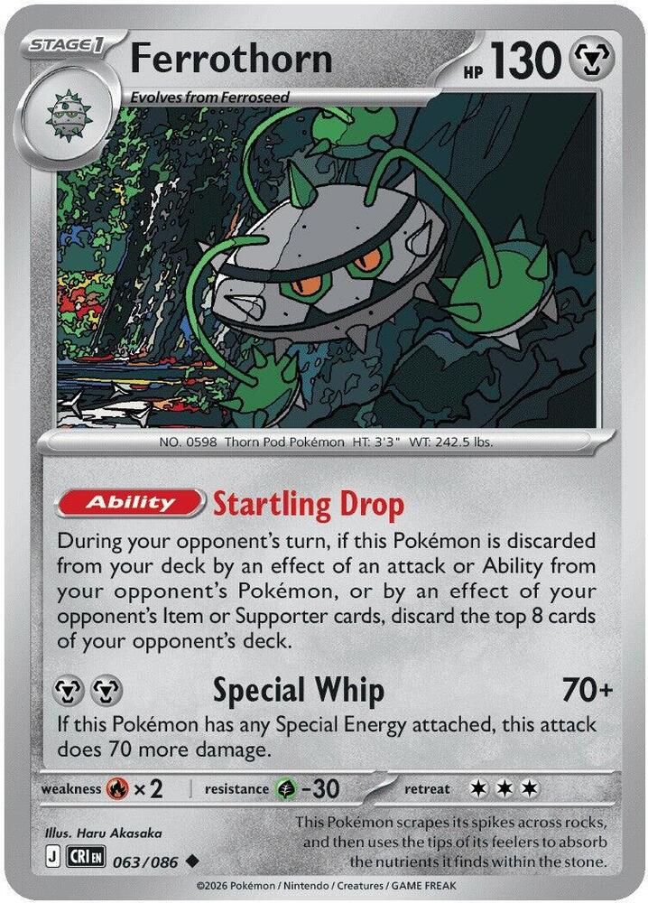 Ferrothorn (063/086) Uncommon (CRI) (Reverse Holofoil)