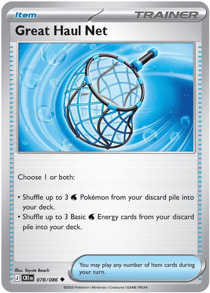 Great Haul Net (078/086) Uncommon (CRI) (Reverse Holofoil)