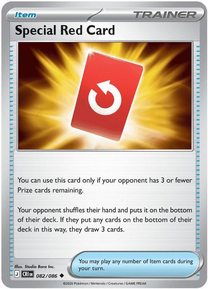 Special Red Card (082/086) Uncommon (CRI) (Reverse Holofoil)
